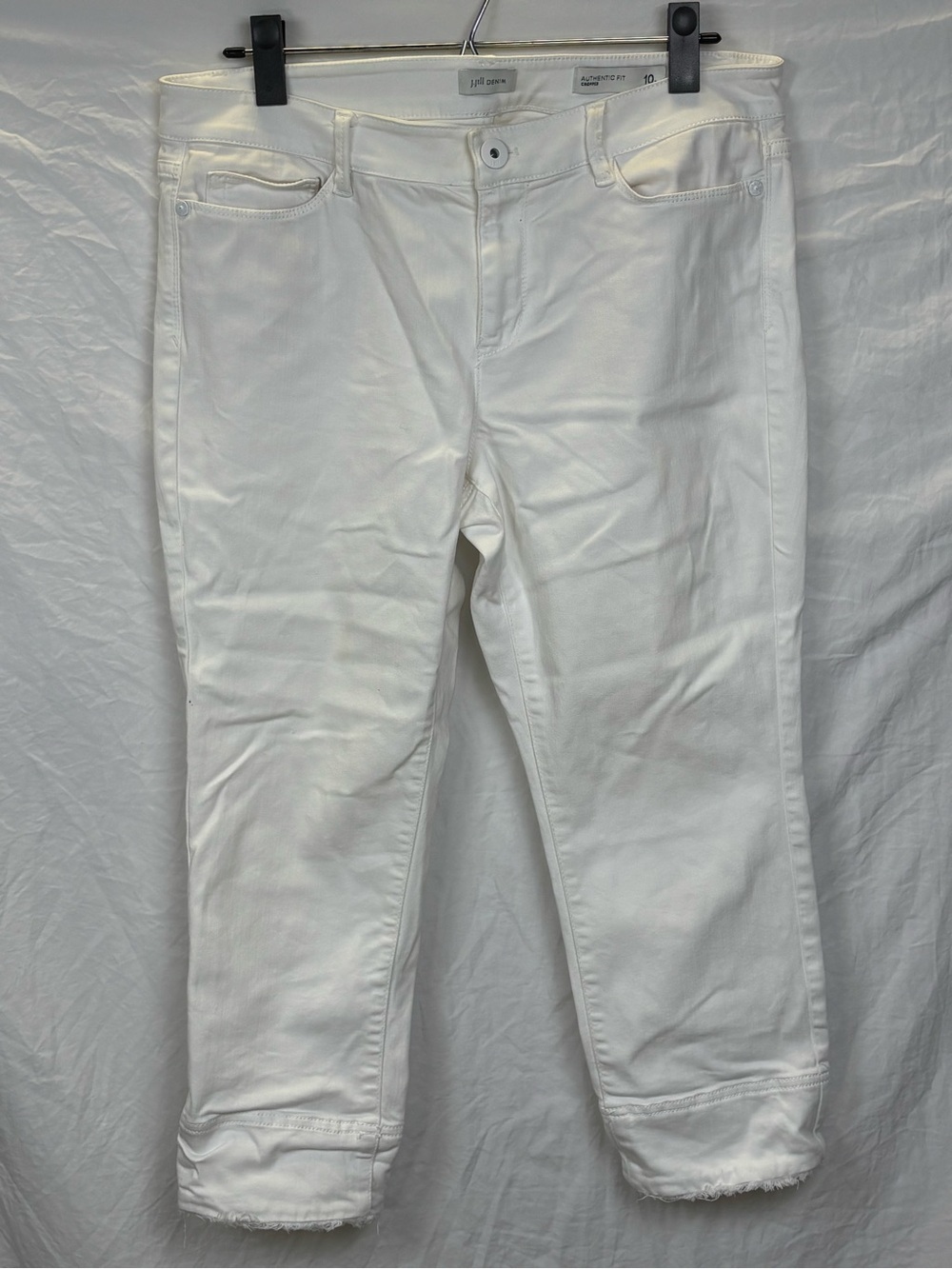 J. Jill 10 P women’s White Ankle Crop Stretch Jeans